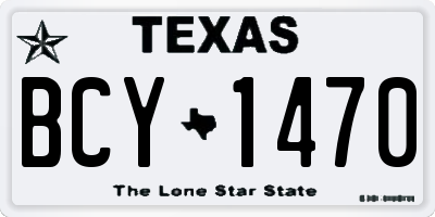 TX license plate BCY1470