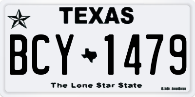 TX license plate BCY1479