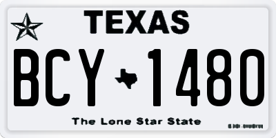 TX license plate BCY1480