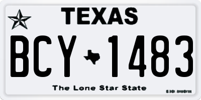 TX license plate BCY1483