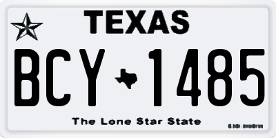 TX license plate BCY1485