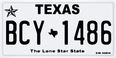 TX license plate BCY1486
