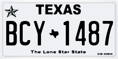 TX license plate BCY1487