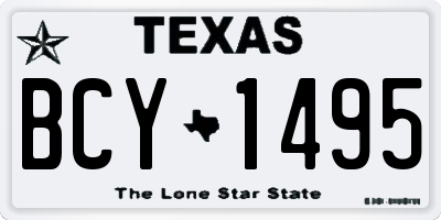 TX license plate BCY1495