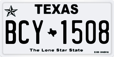 TX license plate BCY1508