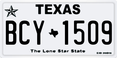 TX license plate BCY1509