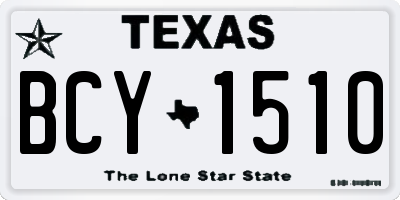 TX license plate BCY1510
