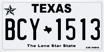 TX license plate BCY1513