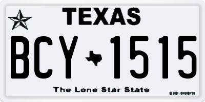 TX license plate BCY1515
