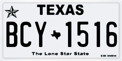 TX license plate BCY1516