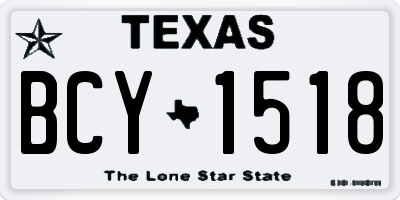 TX license plate BCY1518
