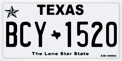TX license plate BCY1520