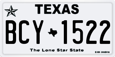 TX license plate BCY1522