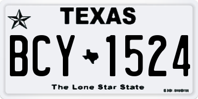 TX license plate BCY1524
