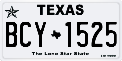 TX license plate BCY1525