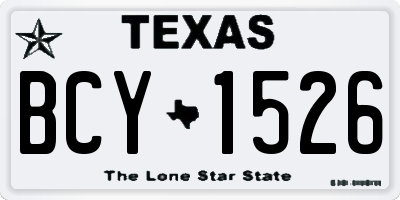 TX license plate BCY1526