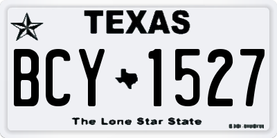 TX license plate BCY1527