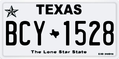 TX license plate BCY1528