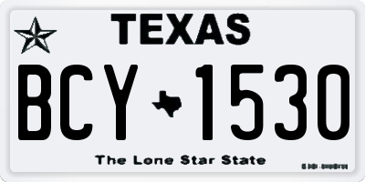 TX license plate BCY1530