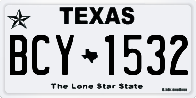 TX license plate BCY1532