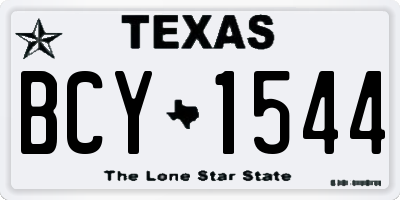 TX license plate BCY1544