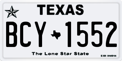TX license plate BCY1552