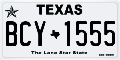 TX license plate BCY1555