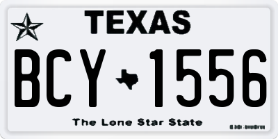 TX license plate BCY1556