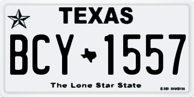 TX license plate BCY1557