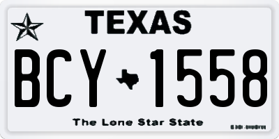 TX license plate BCY1558