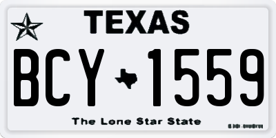 TX license plate BCY1559