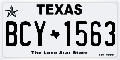TX license plate BCY1563