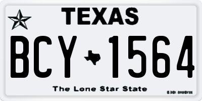 TX license plate BCY1564
