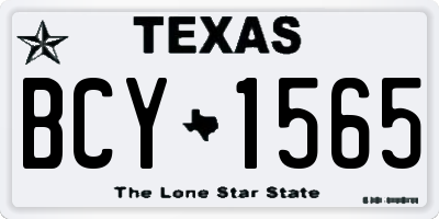 TX license plate BCY1565