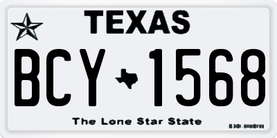 TX license plate BCY1568