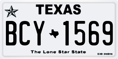 TX license plate BCY1569
