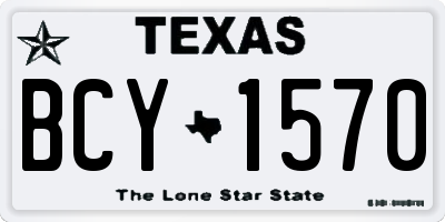 TX license plate BCY1570