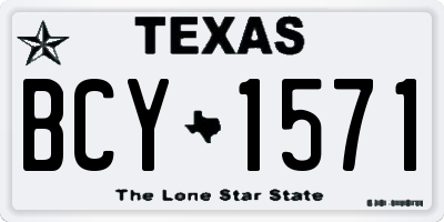 TX license plate BCY1571