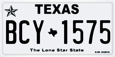 TX license plate BCY1575