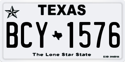 TX license plate BCY1576