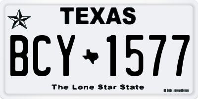 TX license plate BCY1577