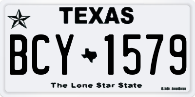 TX license plate BCY1579