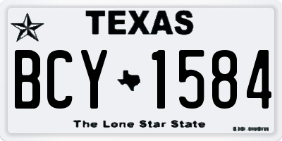 TX license plate BCY1584