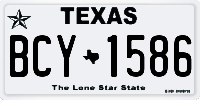 TX license plate BCY1586