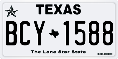 TX license plate BCY1588