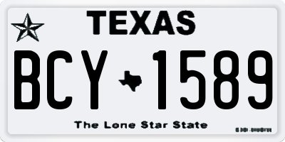 TX license plate BCY1589