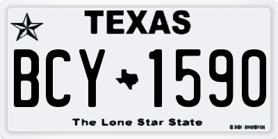 TX license plate BCY1590