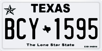 TX license plate BCY1595