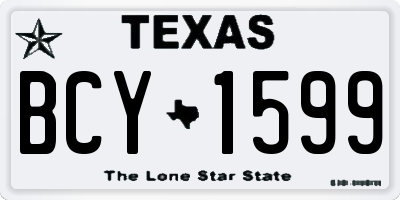 TX license plate BCY1599