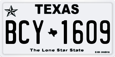 TX license plate BCY1609